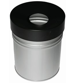 Nehořlavý odpadkový koš TKG Fire EX 370037, 24 L, stříbrný nikl