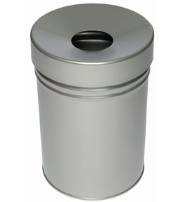 Nehořlavý odpadkový koš TKG Fire EX 377009, 24 L, stříbrný nikl