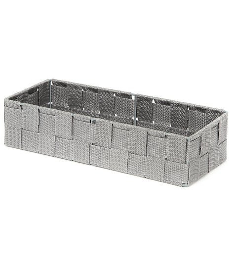 Úložný organizér do zásuvky Compactor TEX  košík L, 30 x 12 x 7 cm, šedý