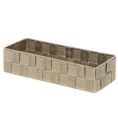 Úložný organizér do zásuvky Compactor Tex košík L, 30 x 12 x 7 cm, Taupe