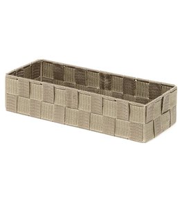 Úložný organizér do zásuvky Compactor TEX - košík L, 30 x 12 x 7 cm, Taupe (šedo-béžový)