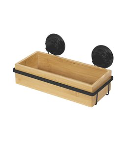 Bambusová polička na koupelnové doplňky na zeď Compactor Bestlock SPA Bamboo Black