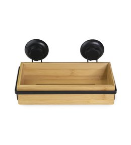 Bambusová polička na koupelnové doplňky na zeď Compactor Bestlock SPA Bamboo Black