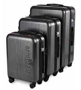 Sada 3ks cestovních kufrů Compactor Hybrid Luggage S+L+XL Vacuum System, grafitová