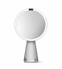 Kosmetické zrcátko Simplehuman Sensor Hi-Fi, LED osvětlení, 5x zvětšení, Alexa, Wi-fi