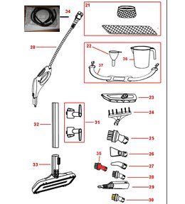 Náhradní špachtle pro Polti Vaporetto Diffuson, Handy, Smart 40  a parní mopy SV4xx