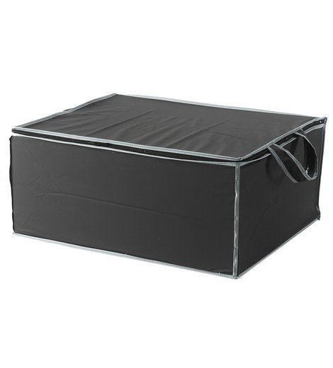 Textilní úložný box na 2 peřiny Compactor 55 x 45 x 25 cm – černý