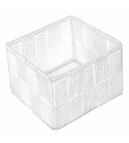 Úložný organizér do zásuvky Compactor TEX - košík S, 12 x 12 x 7 cm, bílý