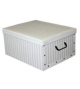 Skládací úložná krabice - karton box Compactor Anton 50 x 40 x v.25 cm, šedo-bílá