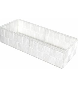 Úložný organizér do zásuvky Compactor TEX - košík L, 30 x 12 x 7 cm, bílý